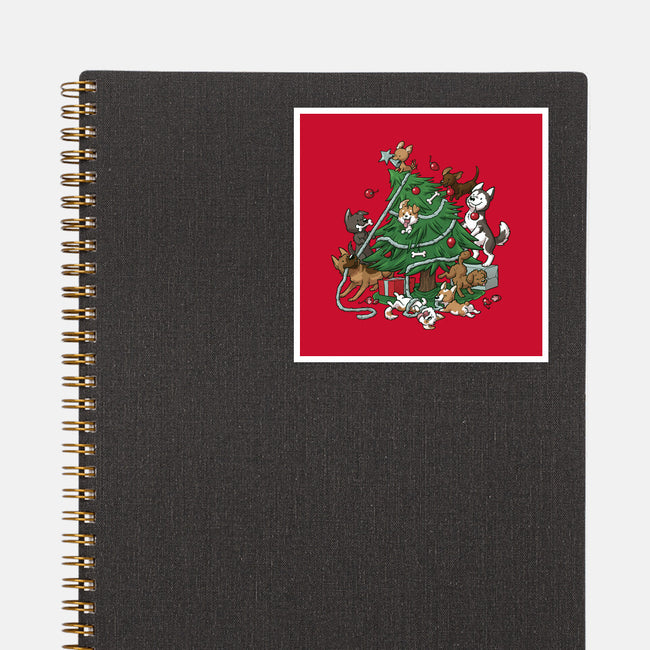 Dog Tree-None-Glossy-Sticker-DoOomcat