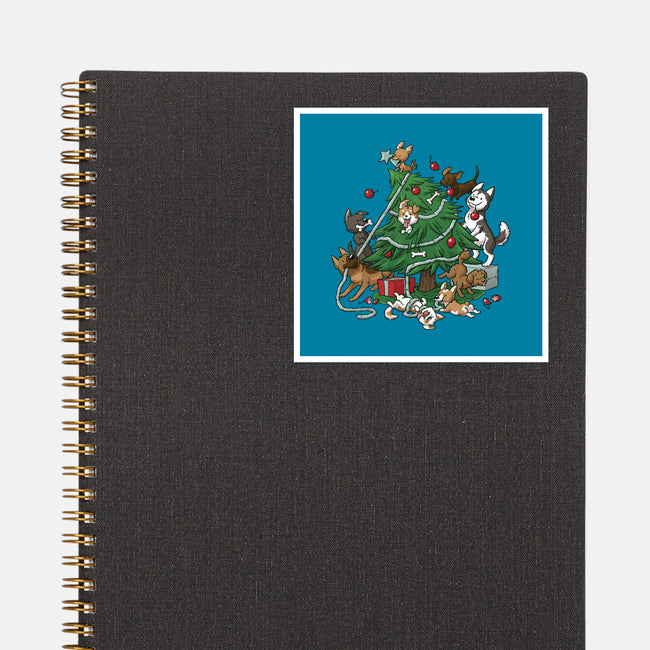 Dog Tree-None-Glossy-Sticker-DoOomcat