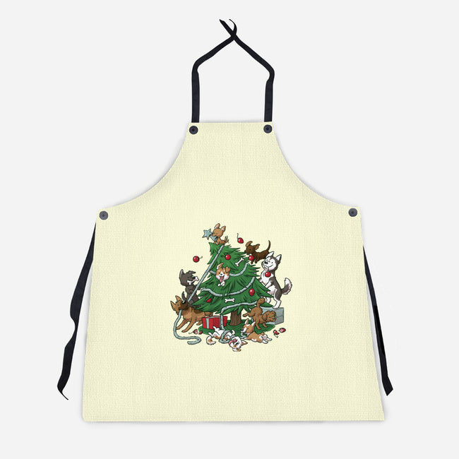 Dog Tree-Unisex-Kitchen-Apron-DoOomcat