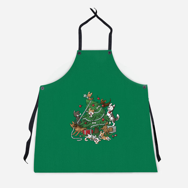 Dog Tree-Unisex-Kitchen-Apron-DoOomcat