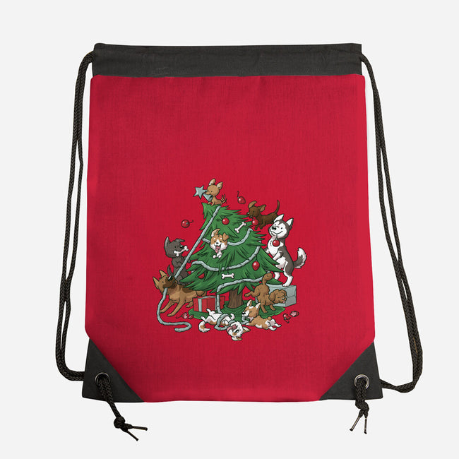 Dog Tree-None-Drawstring-Bag-DoOomcat