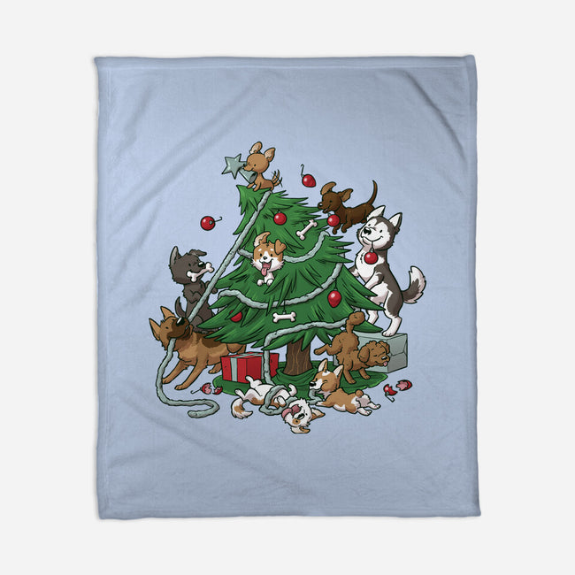 Dog Tree-None-Fleece-Blanket-DoOomcat