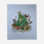 Dog Tree-None-Fleece-Blanket-DoOomcat