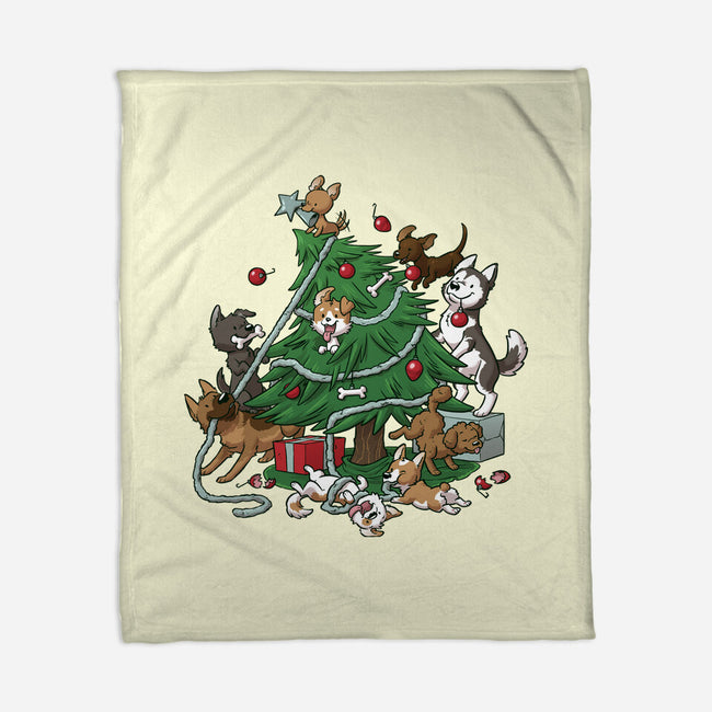 Dog Tree-None-Fleece-Blanket-DoOomcat