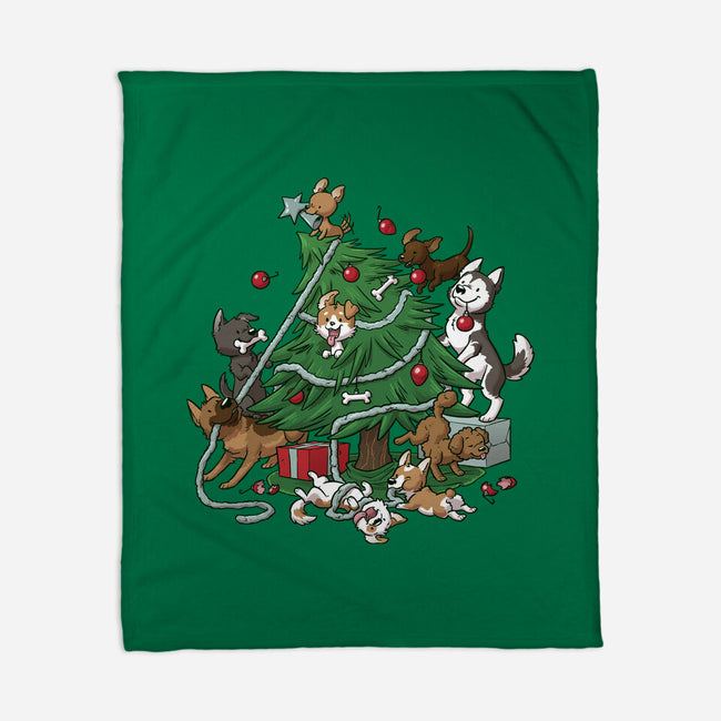 Dog Tree-None-Fleece-Blanket-DoOomcat