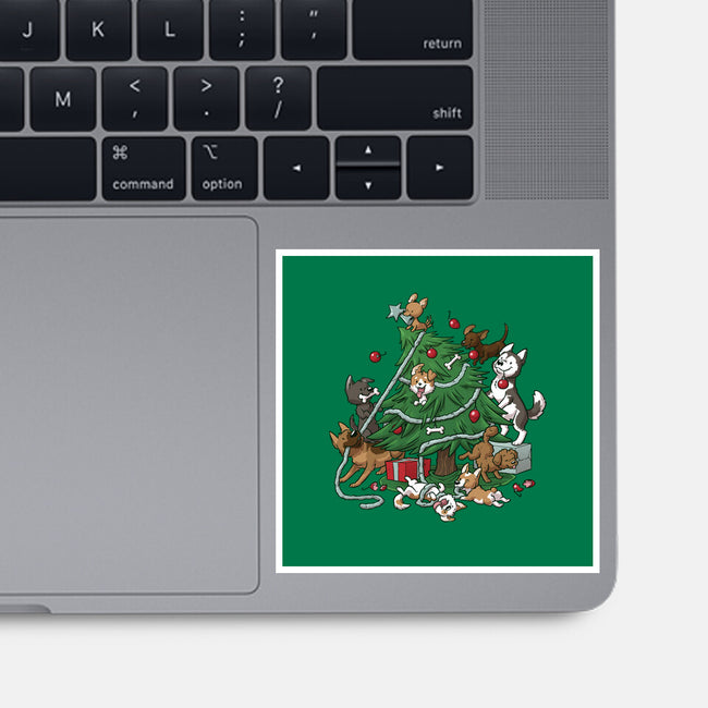 Dog Tree-None-Glossy-Sticker-DoOomcat