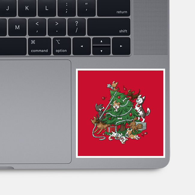 Dog Tree-None-Glossy-Sticker-DoOomcat