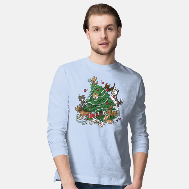 Dog Tree-Mens-Long Sleeved-Tee-DoOomcat