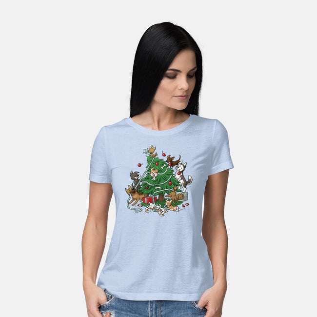 Dog Tree-Womens-Basic-Tee-DoOomcat
