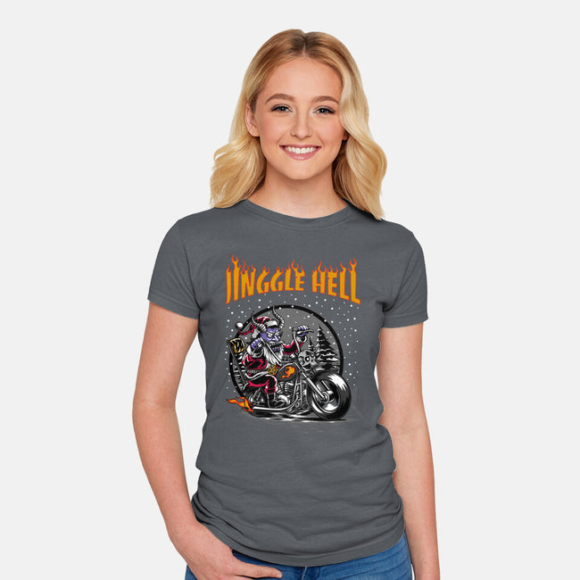 Jinggle Hell-Womens-Fitted-Tee-joerawks