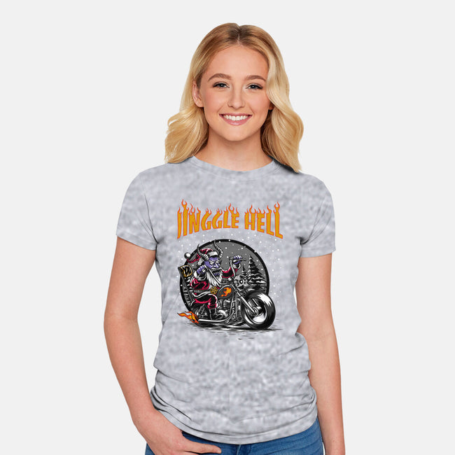 Jinggle Hell-Womens-Fitted-Tee-joerawks