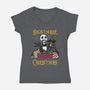 The Christmas Nightmare-Womens-V-Neck-Tee-Raffiti
