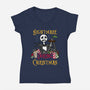 The Christmas Nightmare-Womens-V-Neck-Tee-Raffiti