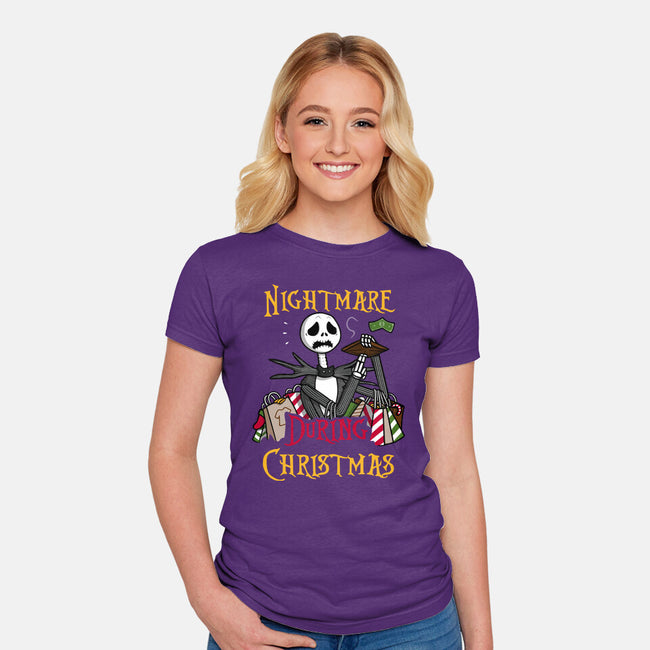 The Christmas Nightmare-Womens-Fitted-Tee-Raffiti