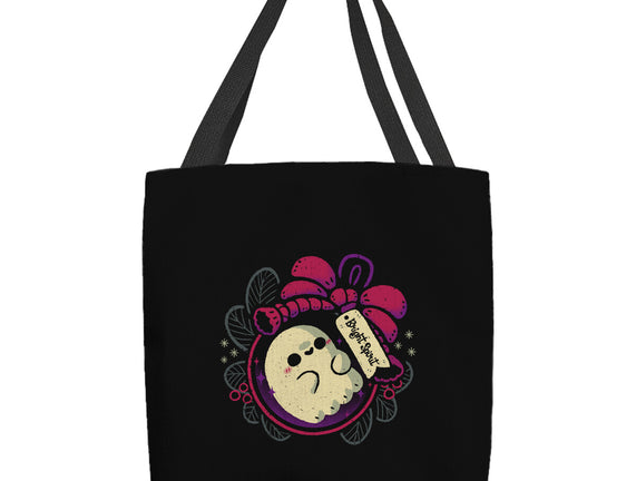 Cute Ghost In Christmas Bauble