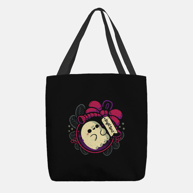 Cute Ghost In Christmas Bauble-None-Basic Tote-Bag-xMorfina