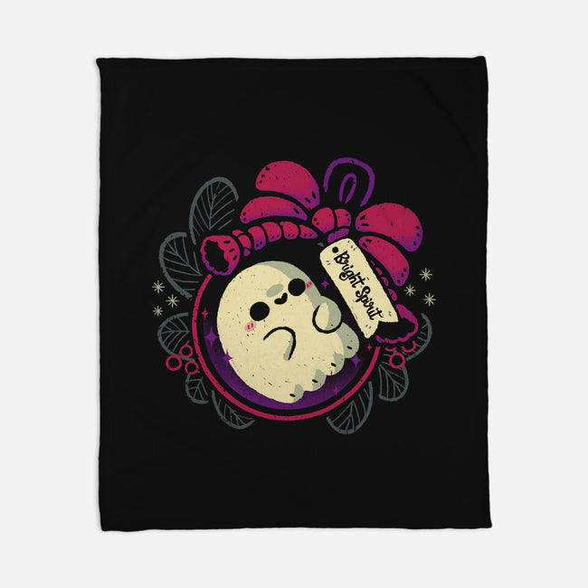 Cute Ghost In Christmas Bauble-None-Fleece-Blanket-xMorfina