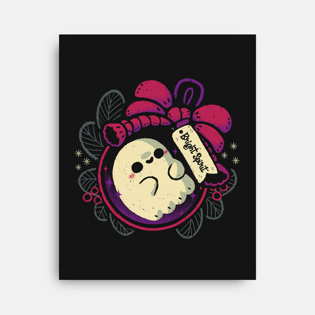 Cute Ghost In Christmas Bauble-None-Stretched-Canvas-xMorfina