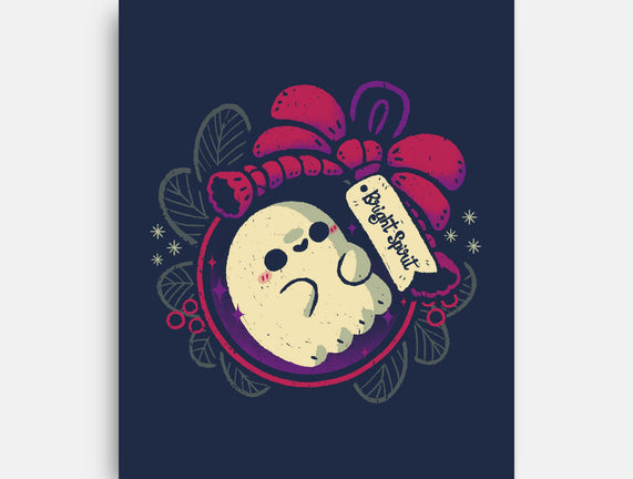 Cute Ghost In Christmas Bauble