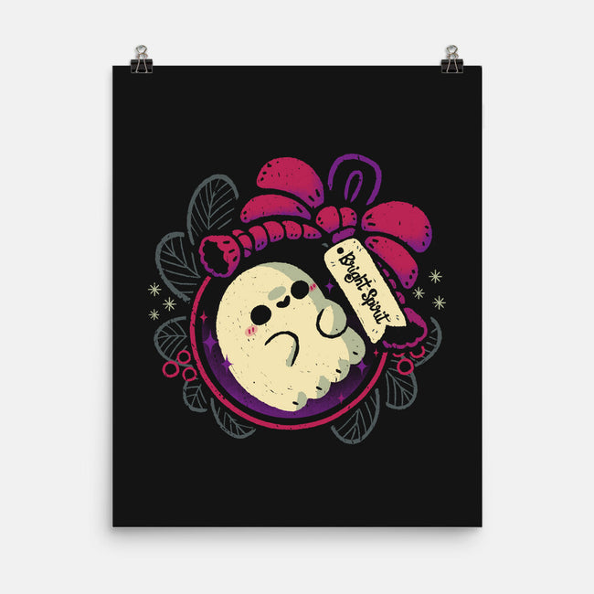 Cute Ghost In Christmas Bauble-None-Matte-Poster-xMorfina