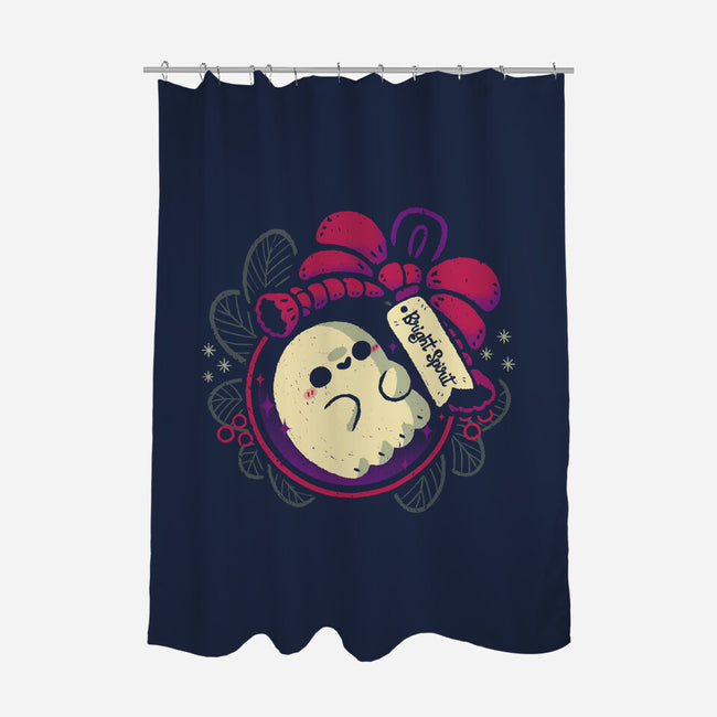 Cute Ghost In Christmas Bauble-None-Polyester-Shower Curtain-xMorfina