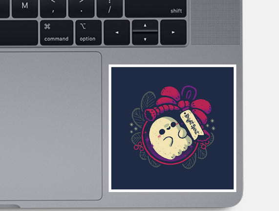 Cute Ghost In Christmas Bauble