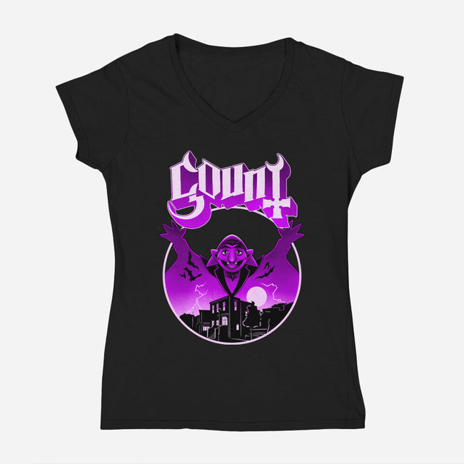 Count Ghost-Womens-V-Neck-Tee-rmatix
