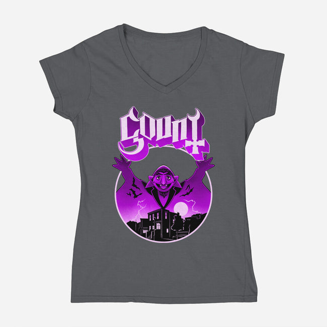 Count Ghost-Womens-V-Neck-Tee-rmatix