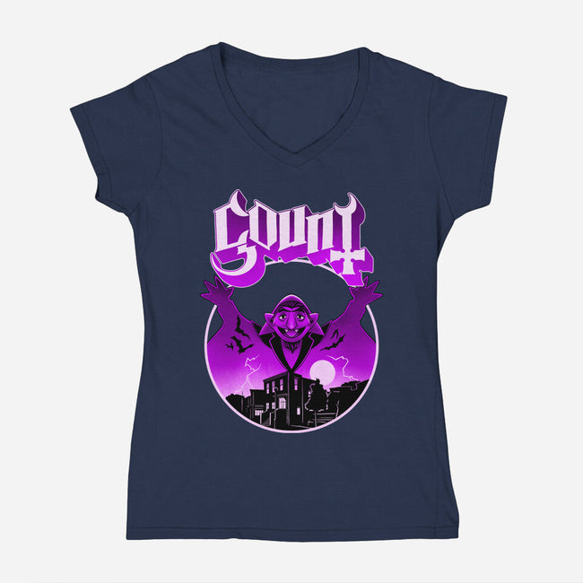 Count Ghost-Womens-V-Neck-Tee-rmatix