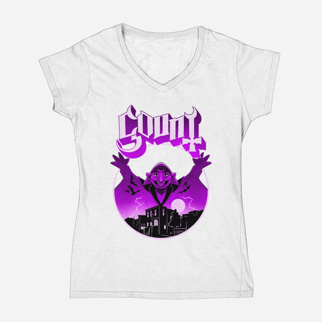 Count Ghost-Womens-V-Neck-Tee-rmatix