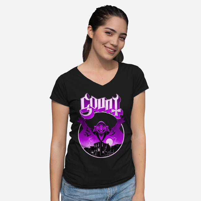 Count Ghost-Womens-V-Neck-Tee-rmatix