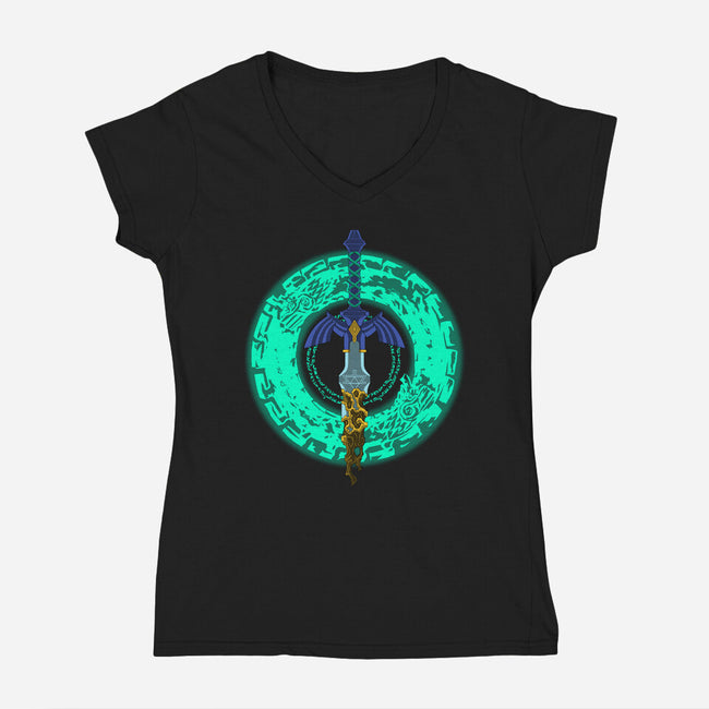 The Decaying Sword-Womens-V-Neck-Tee-rmatix