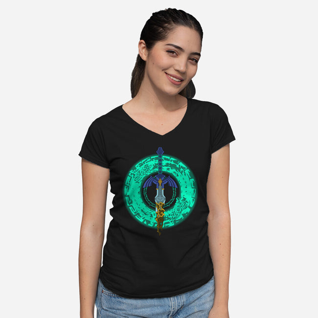The Decaying Sword-Womens-V-Neck-Tee-rmatix
