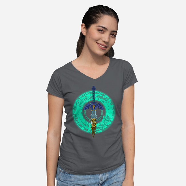 The Decaying Sword-Womens-V-Neck-Tee-rmatix