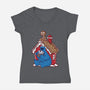 Gingerbread's House-Womens-V-Neck-Tee-turborat14