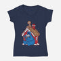 Gingerbread's House-Womens-V-Neck-Tee-turborat14