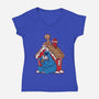 Gingerbread's House-Womens-V-Neck-Tee-turborat14