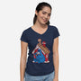 Gingerbread's House-Womens-V-Neck-Tee-turborat14