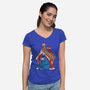 Gingerbread's House-Womens-V-Neck-Tee-turborat14