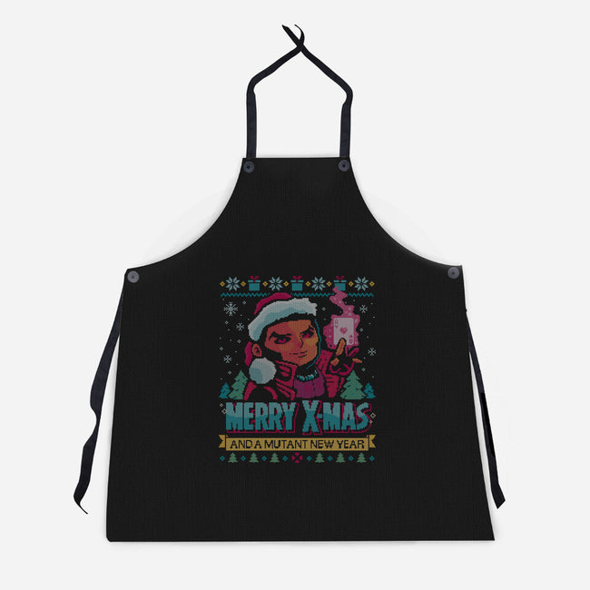 Merry Xmas From A Mutant-Unisex-Kitchen-Apron-teesgeex