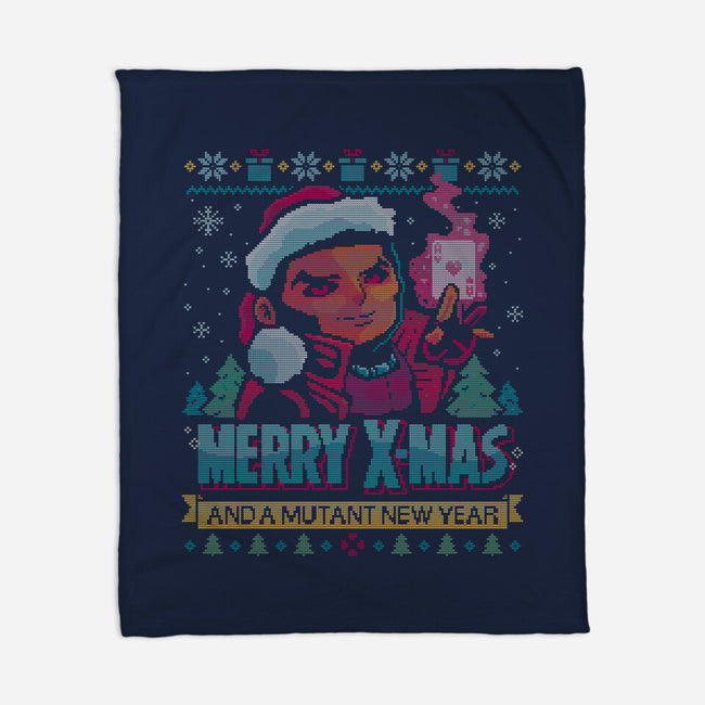 Merry Xmas From A Mutant-None-Fleece-Blanket-teesgeex