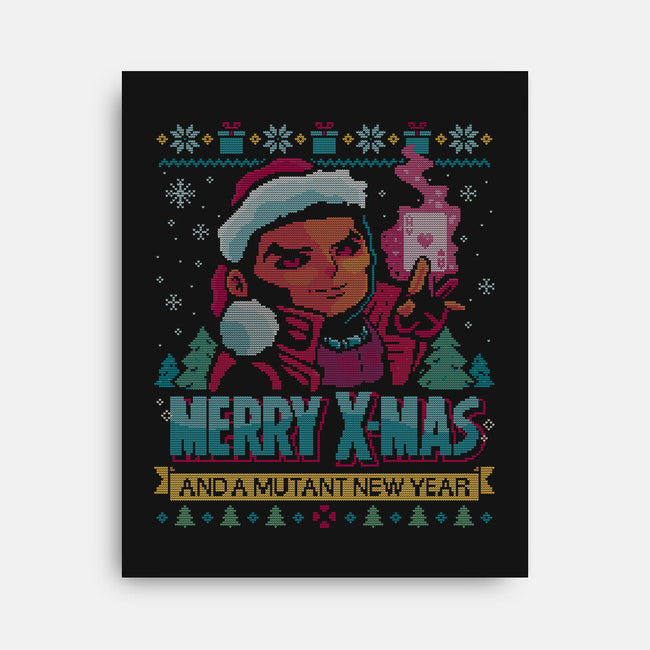 Merry Xmas From A Mutant-None-Stretched-Canvas-teesgeex
