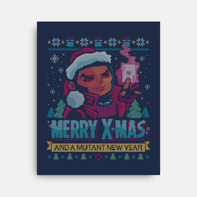 Merry Xmas From A Mutant-None-Stretched-Canvas-teesgeex