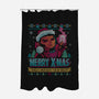 Merry Xmas From A Mutant-None-Polyester-Shower Curtain-teesgeex