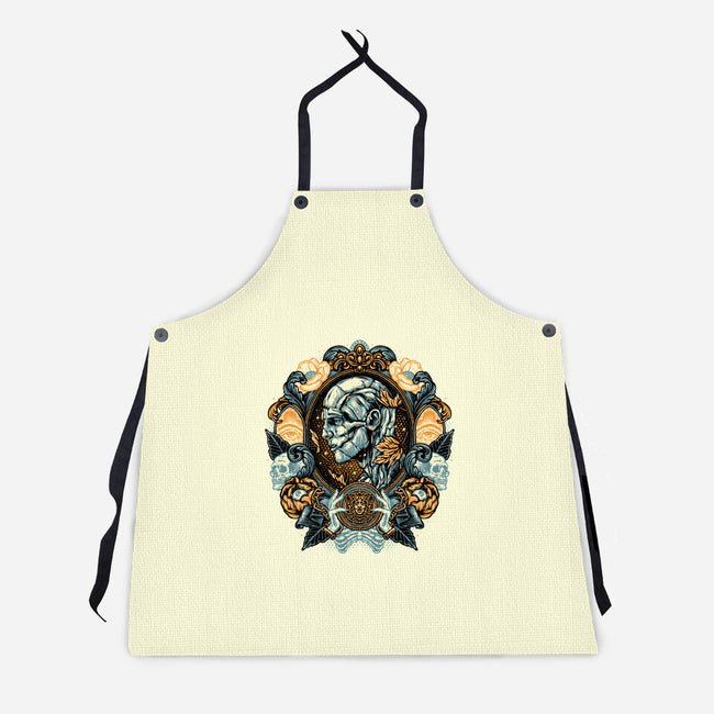 Portrait Of The Creature-Unisex-Kitchen-Apron-glitchygorilla
