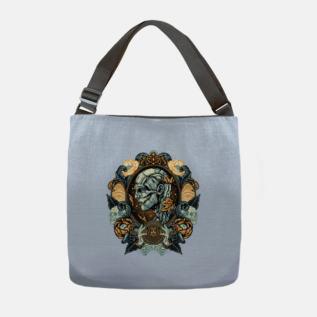 Portrait Of The Creature-None-Adjustable Tote-Bag-glitchygorilla
