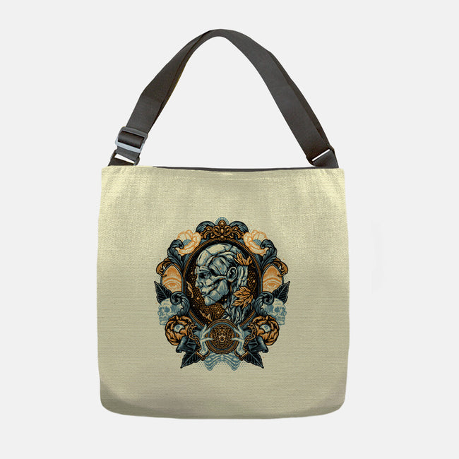 Portrait Of The Creature-None-Adjustable Tote-Bag-glitchygorilla