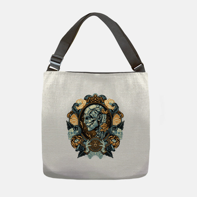 Portrait Of The Creature-None-Adjustable Tote-Bag-glitchygorilla