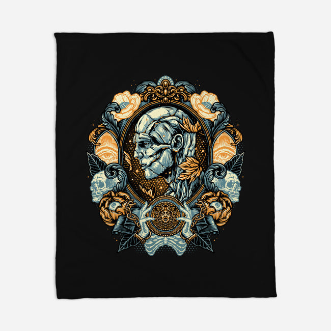 Portrait Of The Creature-None-Fleece-Blanket-glitchygorilla