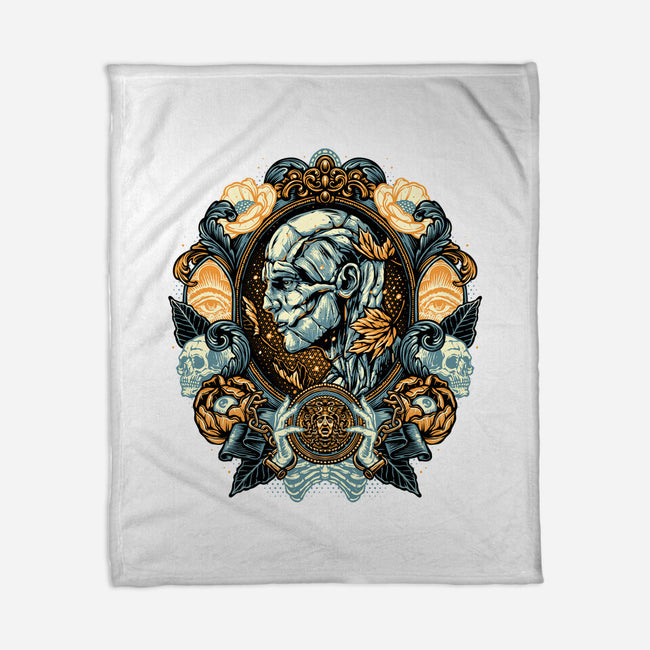 Portrait Of The Creature-None-Fleece-Blanket-glitchygorilla